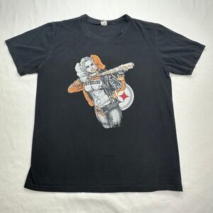 Harley Quinn Pittsburgh Steelers T-Shirt Fan Mashup Black Graphic Tee Distressed